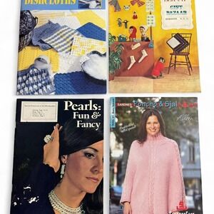 Vintage Knitting Pattern Books Bundle 4 books with patterns